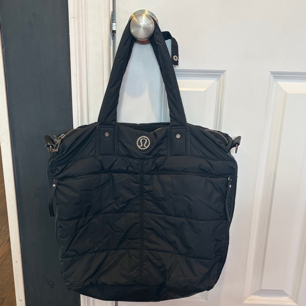 lululemon athletica Black Puffer Tote
